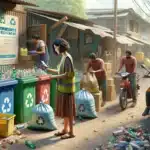 Community recyclers using mobile apps and simple machines to turn waste into resources